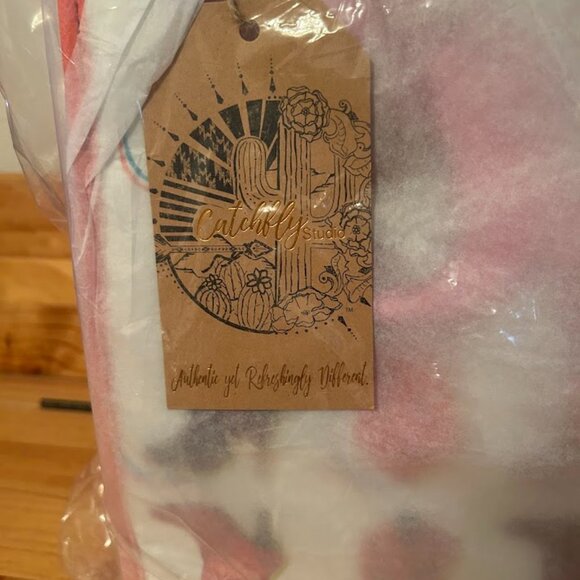 NWT Catchfly Western Boot Print Handbag | Vibrant Pink & Orange Tote - Picture 7 of 7